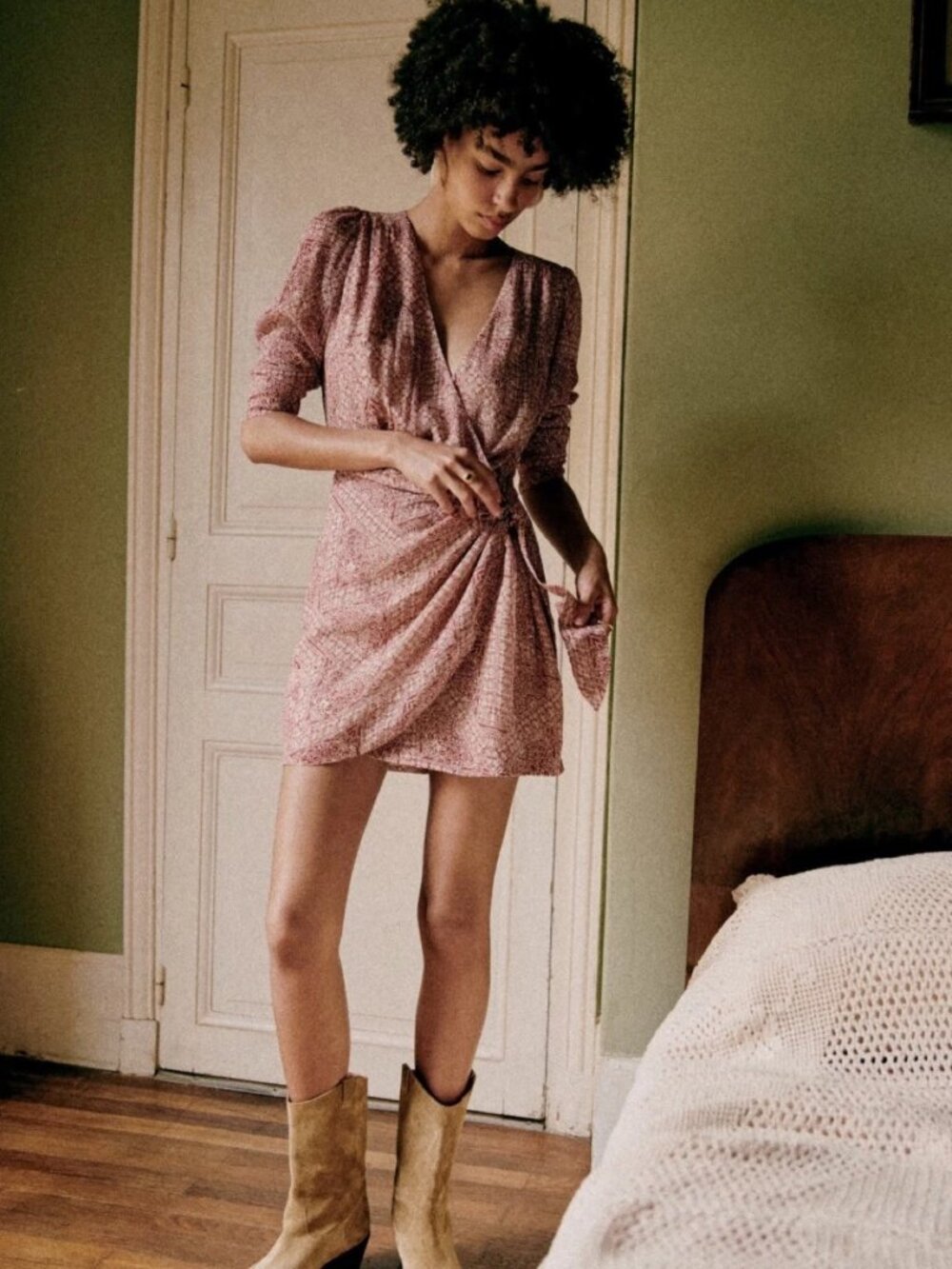 Sezane Noemia Dress in Mosaic Print